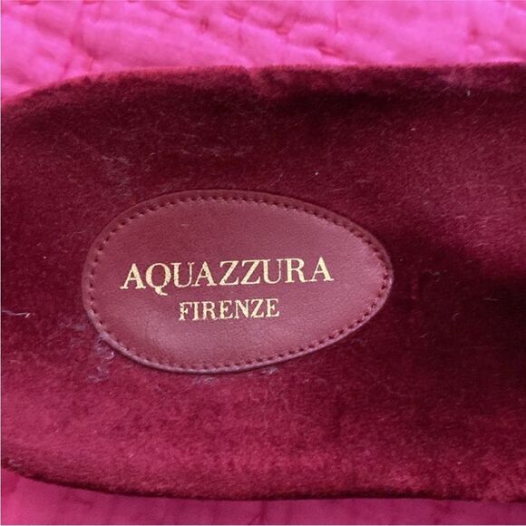 Aquazurra Burgundy  velvet Slide Sandals, US6,5 - Picture 4 of 7